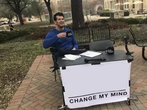 Change My Mind meme about Geek Tropical